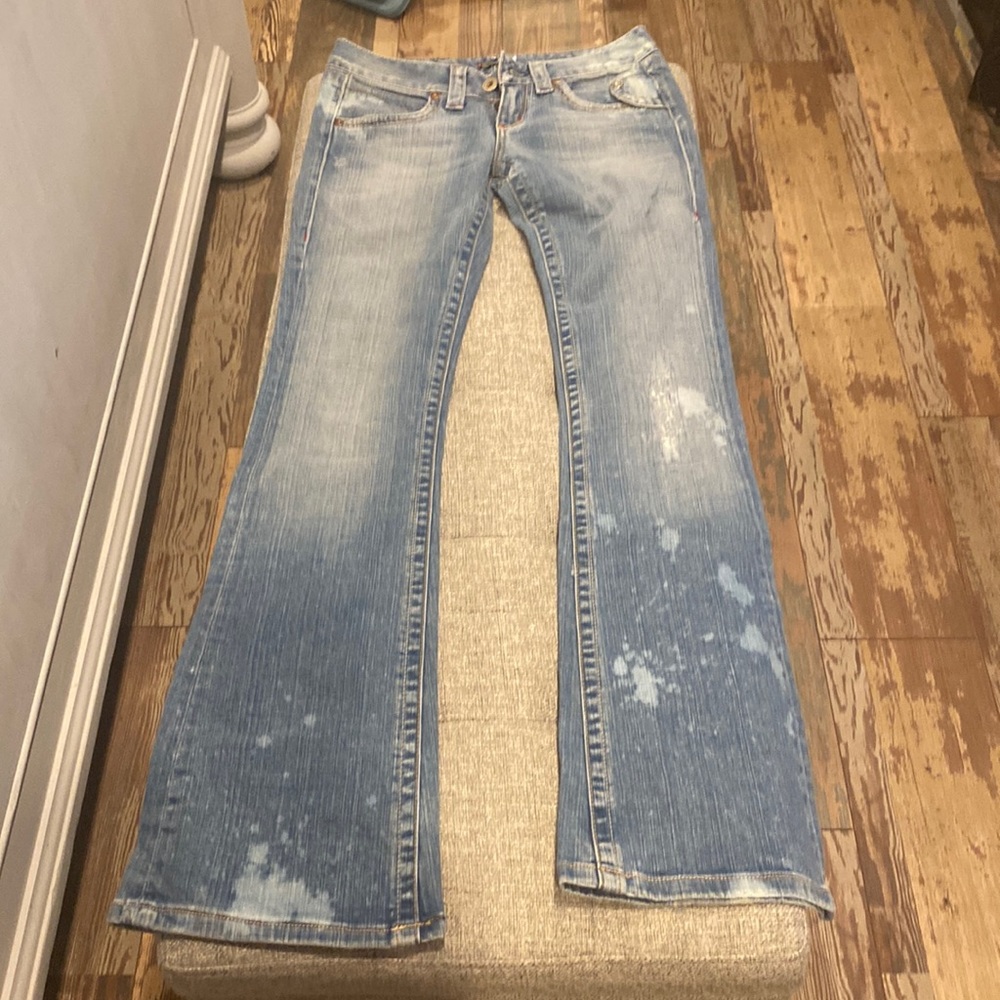 Blue Tattoo snap pocket size 27 jean